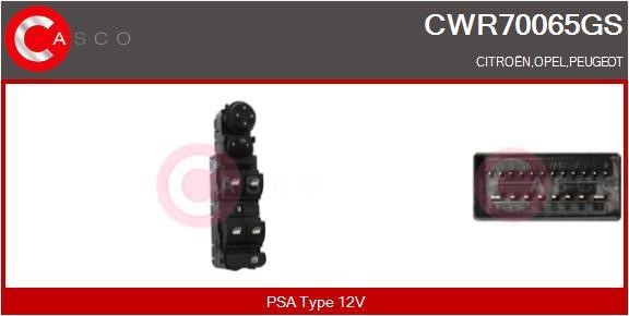 Casco CWR70065GS Power window button CWR70065GS: Buy near me in Poland at 2407.PL - Good price!
