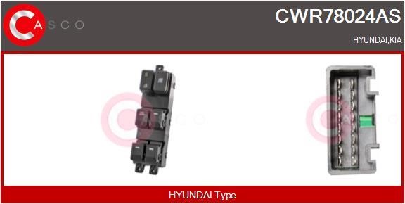Casco CWR78024AS Power window button CWR78024AS: Buy near me in Poland at 2407.PL - Good price!