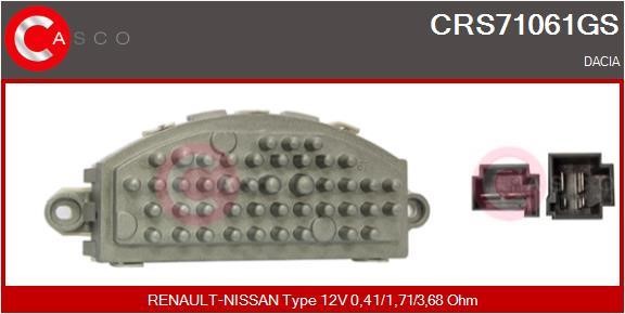 Casco CRS71061GS Сопротивление, вентилятор салона CRS71061GS: Отличная цена - Купить в Польше на 2407.PL!