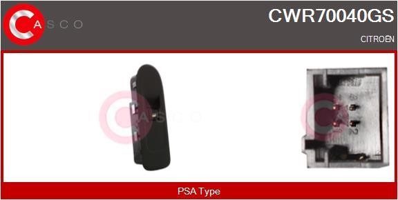 Casco CWR70040GS Power window button CWR70040GS: Buy near me in Poland at 2407.PL - Good price!