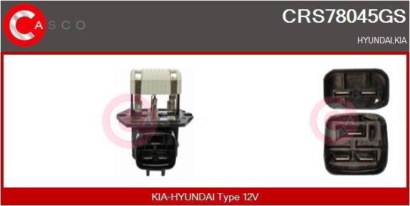 Casco CRS78045GS Додатковий резистор, електродвигун вентилятора радіатора CRS78045GS: Приваблива ціна - Купити у Польщі на 2407.PL!