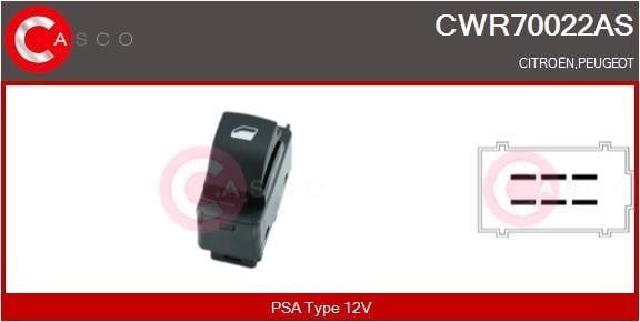 Casco CWR70022AS Power window button CWR70022AS: Buy near me in Poland at 2407.PL - Good price!