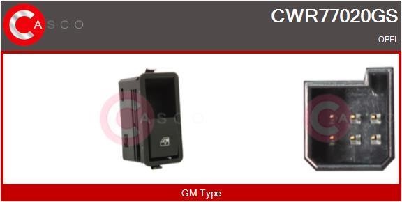 Casco CWR77020GS Power window button CWR77020GS: Buy near me in Poland at 2407.PL - Good price!