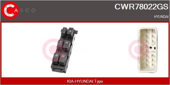 Casco CWR78022GS Przycisk podnośnika szyby CWR78022GS: Dobra cena w Polsce na 2407.PL - Kup Teraz!