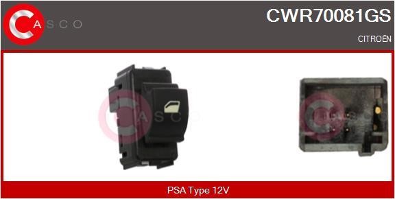 Casco CWR70081GS Power window button CWR70081GS: Buy near me in Poland at 2407.PL - Good price!