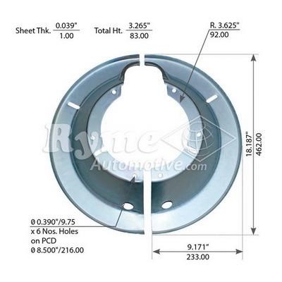 Ryme 07514 Cover Sheet, brake drum 07514: Buy near me at 2407.PL in Poland at an Affordable price!
