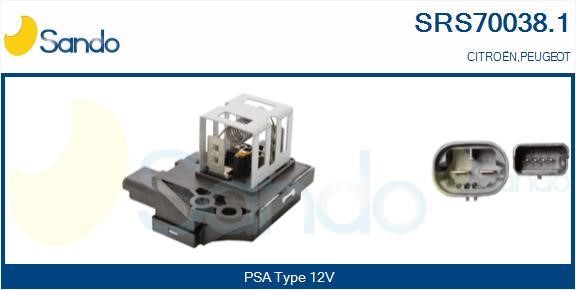 Sando SRS70038.1 Дополнительный резистор, электромотор - вентилятор радиатора SRS700381: Отличная цена - Купить в Польше на 2407.PL!