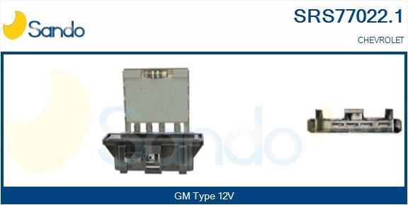 Sando SRS77022.1 Resistor, interior blower SRS770221: Buy near me in Poland at 2407.PL - Good price!