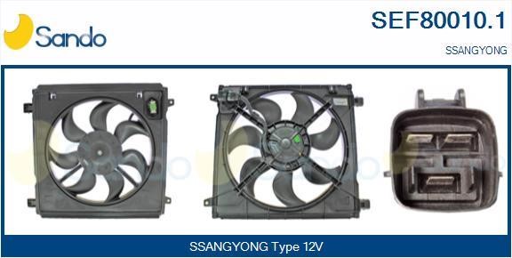 Sando SEF80010.1 Электродвигатель, вентилятор радиатора SEF800101: Отличная цена - Купить в Польше на 2407.PL!
