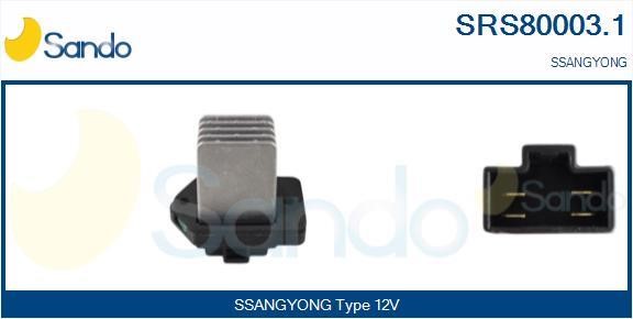 Sando SRS80003.1 Сопротивление, вентилятор салона SRS800031: Отличная цена - Купить в Польше на 2407.PL!