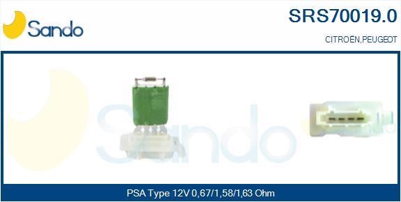 Sando SRS70019.0 Resistor, interior blower SRS700190: Buy near me in Poland at 2407.PL - Good price!