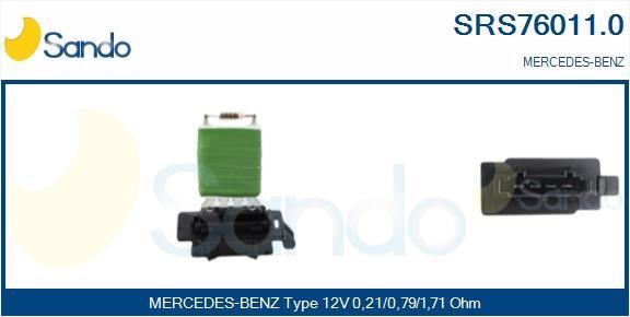 Sando SRS76011.0 Resistor, interior blower SRS760110: Buy near me in Poland at 2407.PL - Good price!
