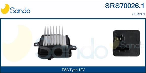 Sando SRS70026.1 Resistor, interior blower SRS700261: Buy near me at 2407.PL in Poland at an Affordable price!