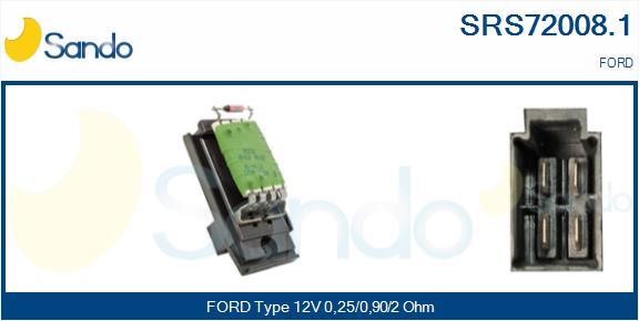 Sando SRS72008.1 Resistor, interior blower SRS720081: Buy near me at 2407.PL in Poland at an Affordable price!