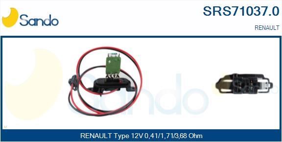 Sando SRS71037.0 Resistor, interior blower SRS710370: Buy near me in Poland at 2407.PL - Good price!