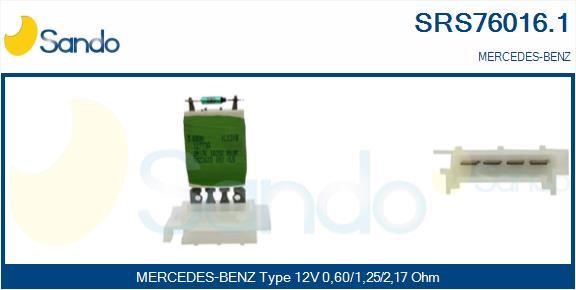 Sando SRS76016.1 Resistor, interior blower SRS760161: Buy near me in Poland at 2407.PL - Good price!