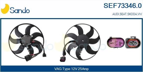 Sando SEF73346.0 Hub, engine cooling fan wheel SEF733460: Buy near me in Poland at 2407.PL - Good price!