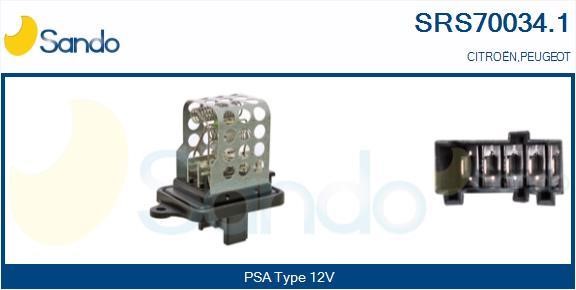 Sando SRS70034.1 Resistor, interior blower SRS700341: Buy near me in Poland at 2407.PL - Good price!