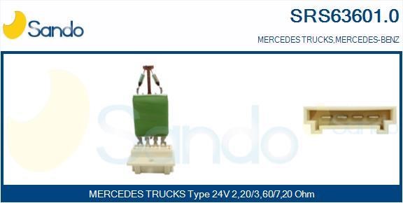 Sando SRS63601.0 Resistor, interior blower SRS636010: Buy near me in Poland at 2407.PL - Good price!