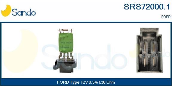 Sando SRS72000.1 Resistor, interior blower SRS720001: Buy near me in Poland at 2407.PL - Good price!