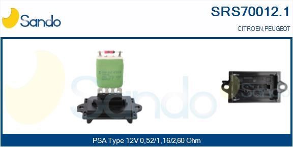 Sando SRS70012.1 Resistor, interior blower SRS700121: Buy near me in Poland at 2407.PL - Good price!