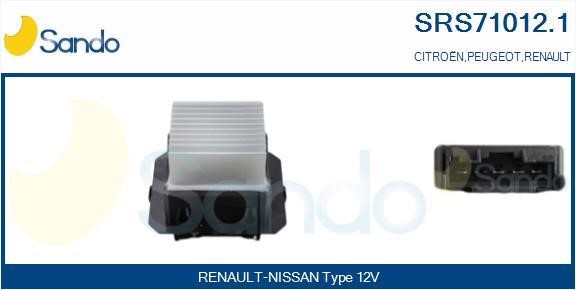 Sando SRS71012.1 Resistor, interior blower SRS710121: Buy near me in Poland at 2407.PL - Good price!