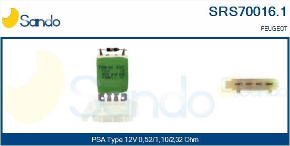 Sando SRS70016.1 Resistor, interior blower SRS700161: Buy near me in Poland at 2407.PL - Good price!