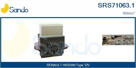 Sando SRS71063.1 Resistor, interior blower SRS710631: Buy near me in Poland at 2407.PL - Good price!