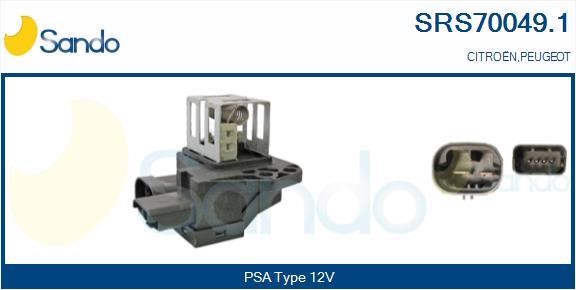 Sando SRS70049.1 Pre-resistor, electro motor radiator fan SRS700491: Buy near me in Poland at 2407.PL - Good price!