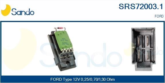 Sando SRS72003.1 Resistor, interior blower SRS720031: Buy near me in Poland at 2407.PL - Good price!