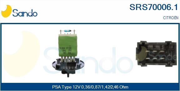 Sando SRS70006.1 Resistor, interior blower SRS700061: Buy near me in Poland at 2407.PL - Good price!
