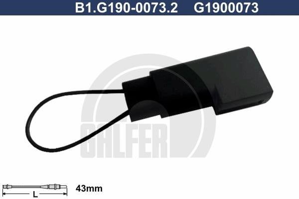 Galfer B1G19000732 Warning contact, brake pad wear B1G19000732: Buy near me in Poland at 2407.PL - Good price!