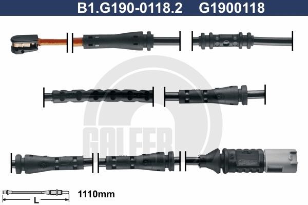 Galfer B1G19001182 Warning contact, brake pad wear B1G19001182: Buy near me in Poland at 2407.PL - Good price!