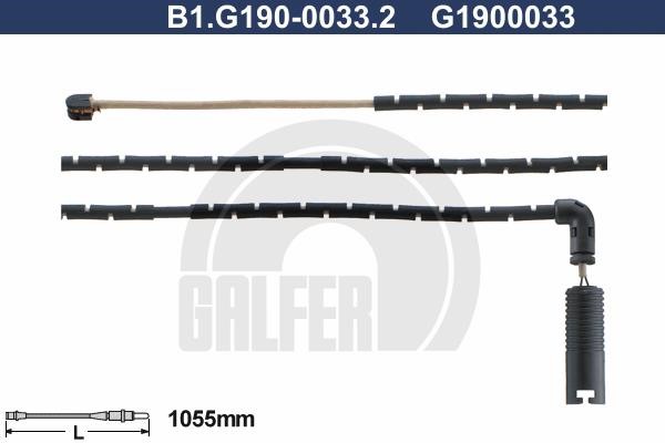 Galfer B1G19000332 Датчик износа тормозных колодок B1G19000332: Отличная цена - Купить в Польше на 2407.PL!