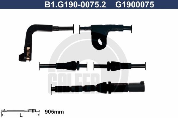 Galfer B1G19000752 Czujnik zużycia klocków hamulcowych B1G19000752: Dobra cena w Polsce na 2407.PL - Kup Teraz!