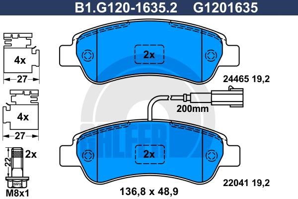 Galfer B1.G120-1635.2 Brake Pad Set, disc brake B1G12016352: Buy near me in Poland at 2407.PL - Good price!