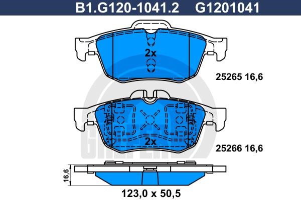 Galfer B1G12010412 Scheibenbremsbeläge, Set B1G12010412: Kaufen Sie zu einem guten Preis in Polen bei 2407.PL!