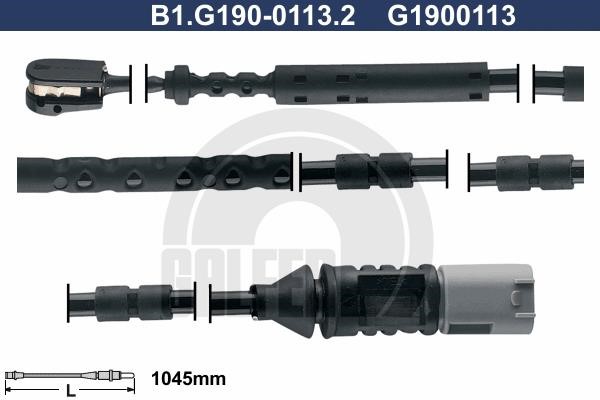 Galfer B1G19001132 Czujnik zużycia klocków hamulcowych B1G19001132: Atrakcyjna cena w Polsce na 2407.PL - Zamów teraz!