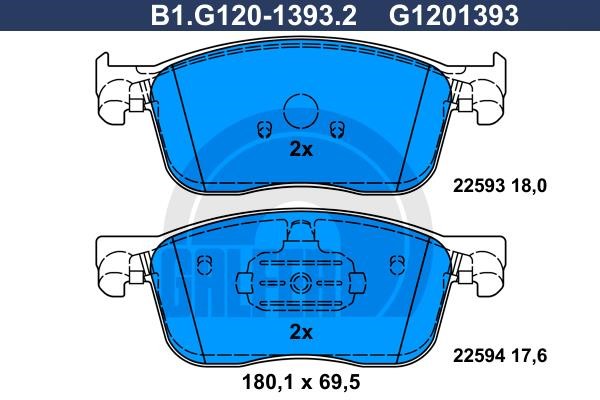 Galfer B1.G120-1393.2 Brake Pad Set, disc brake B1G12013932: Buy near me in Poland at 2407.PL - Good price!