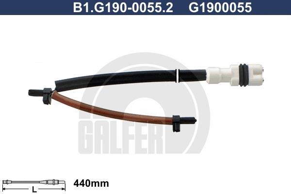 Galfer B1G19000552 Warning contact, brake pad wear B1G19000552: Buy near me in Poland at 2407.PL - Good price!