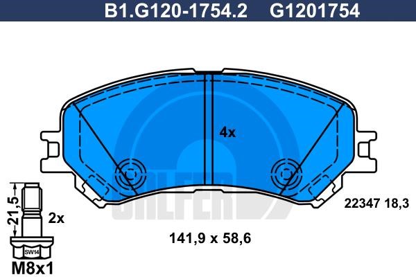 Galfer B1.G120-1754.2 Klocki hamulcowe, zestaw B1G12017542: Dobra cena w Polsce na 2407.PL - Kup Teraz!