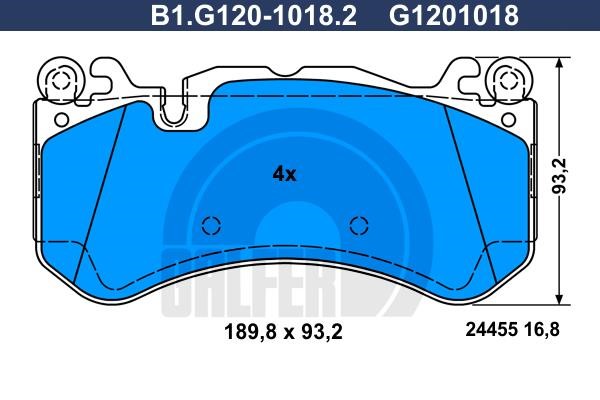 Galfer B1.G120-1018.2 Тормозные колодки дисковые, комплект B1G12010182: Отличная цена - Купить в Польше на 2407.PL!