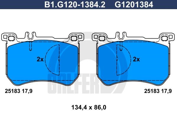 Galfer B1.G120-1384.2 Brake Pad Set, disc brake B1G12013842: Buy near me in Poland at 2407.PL - Good price!