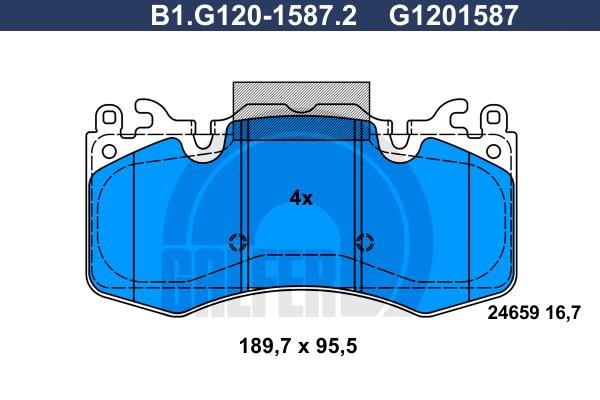 Galfer B1.G120-1587.2 Brake Pad Set, disc brake B1G12015872: Buy near me in Poland at 2407.PL - Good price!