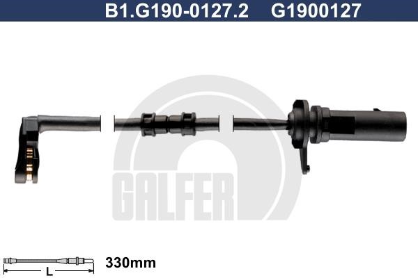 Galfer B1.G190-0127.2 Czujnik zużycia klocków hamulcowych B1G19001272: Atrakcyjna cena w Polsce na 2407.PL - Zamów teraz!