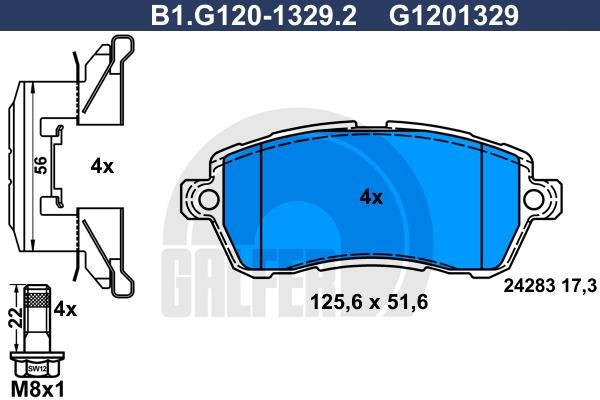 Galfer B1.G120-1329.2 Klocki hamulcowe, zestaw B1G12013292: Dobra cena w Polsce na 2407.PL - Kup Teraz!