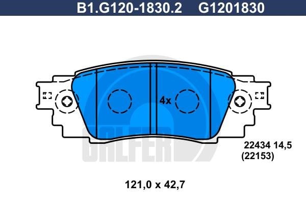Galfer B1.G120-1830.2 Brake Pad Set, disc brake B1G12018302: Buy near me in Poland at 2407.PL - Good price!