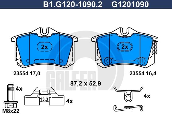 Galfer B1.G120-1090.2 Brake Pad Set, disc brake B1G12010902: Buy near me in Poland at 2407.PL - Good price!