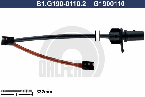 Galfer B1G19001102 Warning contact, brake pad wear B1G19001102: Buy near me in Poland at 2407.PL - Good price!