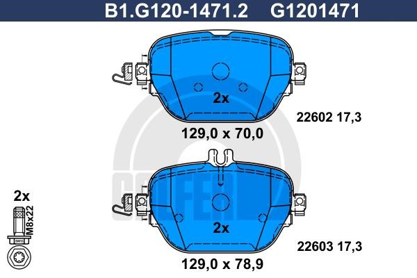 Galfer B1.G120-1471.2 Klocki hamulcowe, zestaw B1G12014712: Dobra cena w Polsce na 2407.PL - Kup Teraz!